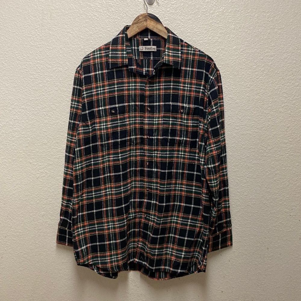 Foxfire Plaid Flannel Button Down Shirt Large
